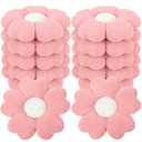 Beeveer 10 Pcs Cute Flower Pillow 15.75 Inch Flower Plush Throw Pillow Aesthetic Decorative Seating Cushion for Spring Back to School First Day of School Sofa Couch Bed Decor (Monochrome,Deep Pink)