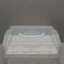 Gencywe Plastic Cupcake Carrier 24 Count, 2-Layer Cupcake Holder Carries with Lid & Handles, Cookie, Cake, Cupcake and Brownie Storage Carrier, Reusable Cupcake Box