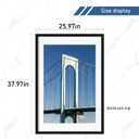 Wiscet 24x36 Poster Frame Set of 4, Display Picture 20x30 with Mat or 24 x 36 without Mat, Photo Frame for Horizontal or Vertical Wall Display, Black