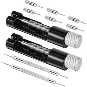 2 Pack Watch Link Removal Kit, Watch Repair Tool for Bracelet Adjustment and Replacement, Pin Remover for Sizing Strap, Watch Band Adjustment Tool Kit with Extra Replacement Pins