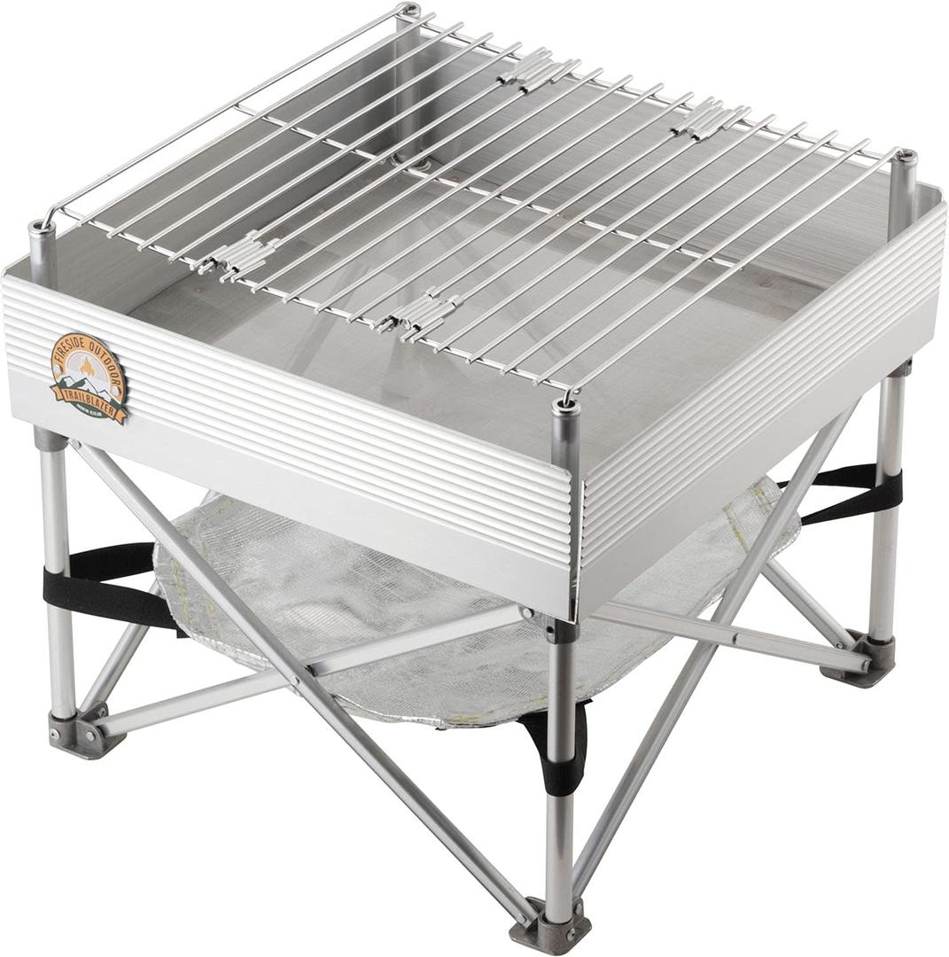 Fireside Outdoor Trailblazer Pop-Up Fire Pit 12"x12" - Camp Stove, Portable Fire Pit, Camping Fire Pit, Collapsible Fire Pit, Portable Firepit, Camp Fire Pit for Camping, 3 lbs Weight, Pop Up Grill