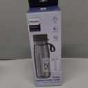 PHILIPS Filtered Water Bottle, BPA-Free Tritan Plastic Water Bottles, Replaces 450 Plastic Water Bottle with Reusable GoZero Everyday Water Filter, Portable Filtering Bottle for Travel, 22 oz, Grey