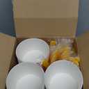 Nosiny 180 Pcs Fall Paper Bowls 9 oz Disposable Thanksgiving Ice Cream Bowls 80 Pcs Fall Cups with Lids and 100 Spoons Autumn Snack Cups for Hot or Cold Food Harvest Party Supplies