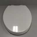 Elongated Toilet Seat, 18.5 Soft/Slow Close Oval (Oblong) Toilet Seat for Elongated Toilets, No-Slam Quiet-Close Lid, Easy-to-Install & Clean, Durable Never-Loosen White Plastic Seat
