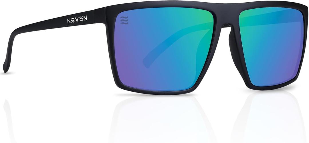 NEVEN Men's Polarized Sunglasses - Chic Rectangular Glasses - UV Protection Glasses for Coastal Activities. (Three of Cups)