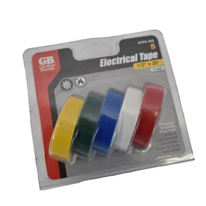 Gardner Bender GTPB-550 Electrical Tape, ½ in x 20 ft, Durable, Easy-Wrap, Flame Retardant, 8 Pk