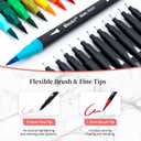 Dual Markers Brush Pens Easter Basket Stuffers, 36 Art Markers for Gifts Trendy Stuff, Double Tip Colored Pen for Adult Coloring Books Art Suppliers