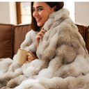 Bedsure GentleSoft Fluffy Fuzzy Tie-dye Taupe Throw Blanket for Bed, Soft Cozy Fleece Faux Fur Blanket for Couch, Taupe Room Decor Minky Velvet Sofa Cover, Women Gifts Thick Warm Plush Winter Bedding,