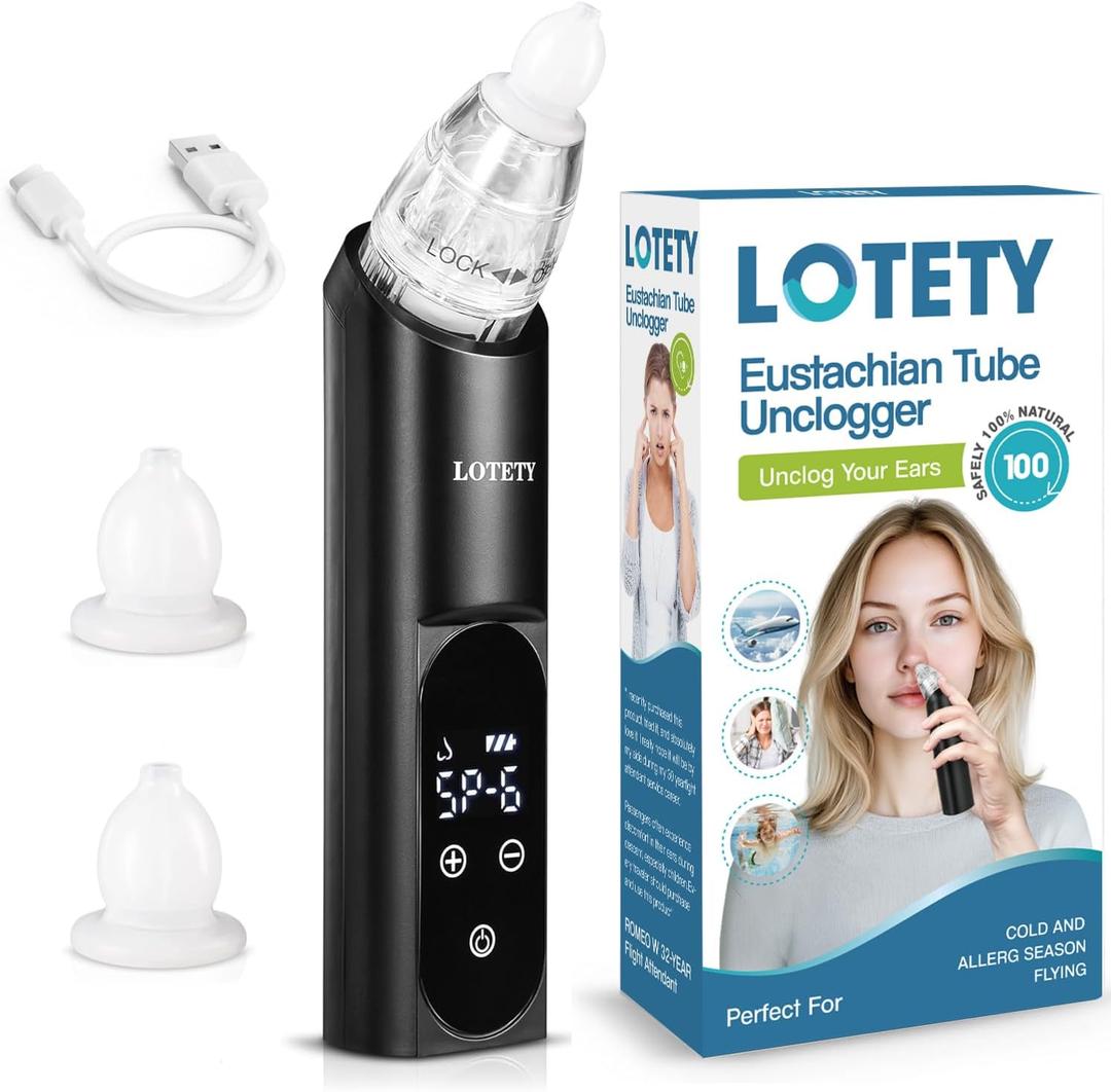 Eustachian Tube Unclogger - Ear Pressure Relief Device for Flying & Diving, Unblock Eustachian Tube & Balancing Ear Pressure to Relieve Tinnitus and Earache - HY030