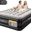 OhGeni 22" Raised Air Mattress Queen with Built in Pump, Inflatable Blow Up Mattress, Upgraded Surface Portable Bed for Home, Camping, Colchone Inflable, Ideal Sleep Solution for Guests, 800lbs
