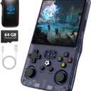 R36MAX Retro Handheld Game Console,4.0 Inch IPS Screen Retro Gaming Console,30+ Simulators Video Game Console-Graphite