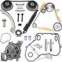 Timing Chain Kit Water Pump VCT Solenoid Actuator Gear Compatible with 2009-2017 Chevy Equinox/Malibu GMC Terrain Buick Regal/Verano 2.2L/2.4L Ecotec, Replace 9-4201S