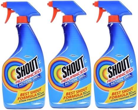 Shout Advanced Spray and Wash Laundry Stain Remover Gel, Best Shout Formula, 22 oz - Pack of 3
