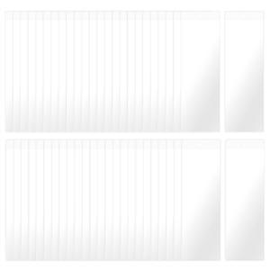 Clear Bookmark Sleeves Penta Angel 50Pcs Plastic Blank Photobooth Frames Vinyl Book Markers Cover Holder with Hole for Students Reading Wedding Valentines Gift Party Favor, 6.69x2.28'' (50)