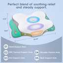 Cervical Neck Pillow, Ergonomic Memory Foam Pillow for Neck Pain Relief with Dual-Height Design, Breathable Cover, Neck Support for Side Back & Stomach Sleepers, Odorless White 1 pc