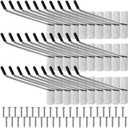 30pcs Wall Mounted Hook Heavy Duty Metal Single Hooks Home Storage Organizer Hanger Stainless Steel Hook Garage Hooks Tool for Garage Shop Retail Office Kitchen Store Display (6in/15cm)