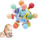 Baby Montessori Sensory Toys for 0-6 6-12 Months, Baby Teether Teething Toys for Babies 0 3 6 9 12 18 Months, Newborn Infant Learning Developmental Toys Gifts for 1 2 Year Old Boys Girls (Blue)