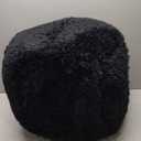 Asuprui Pouf Ottoman Floor Pouf Cover Ottoman Foot Rest NO Filler 20x20x12 Inches Round Poof Seat Floor Bean Bag Chair Foldable Floor Chair Storage for Living Room Bedroom Cover ONLY Black