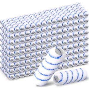Leumoi 120 Pcs Paint Roller Covers, 1/2 Nap 9" Roller Covers, High Capacity Microfiber Naps for Wall Paint Kit Home Repair Tools Painting Supplies (Blue)