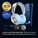 SteelSeries Arctis Nova Pro Wireless Multi-System Gaming Headset - Neodymium Magnetic Drivers - Active Noise Cancellation - Infinity Power System - Gen 2 Mic - PS5, PS4, PC, Switch, Mobile - White