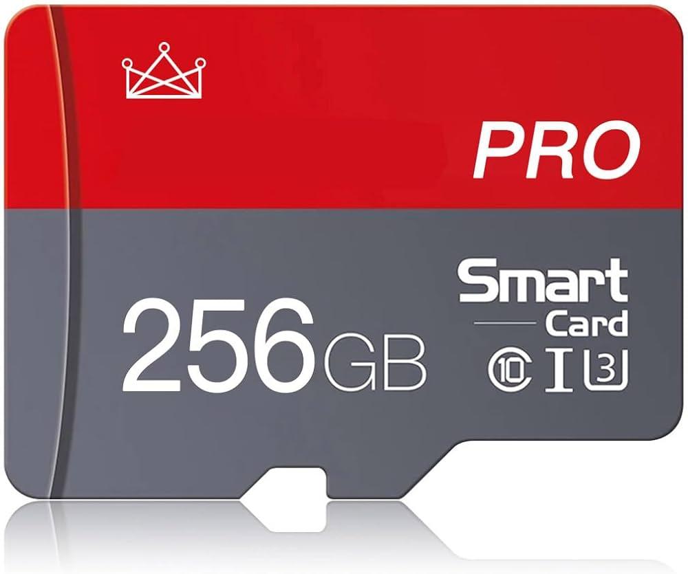 Micro Memory Card 256GB Micro SD Memory Cards 256GB with Adapter Class 10 High Speed Mini SD Card for Smartphones/ Camera/ Tablet Pack of 2