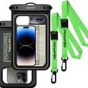 10.5" Large Floating Waterproof Phone Pouch - 2 Pack Float Clear Cell Holder Protector with Lanyard - Universal Floatable Water Proof Dry Bag for iPhone Samsung Galaxy for Beach Swimming Pool