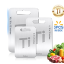 Saliva Titanium Cutting Board Set of 3,100% Pure Titanium Cutting Boards for Kitchen, 2025 New Double Sided Food-Grade Chopping Board for Cutting Meat Vegetable Fruit