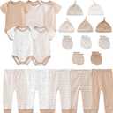 Unisex Baby Boy Girl Bodysuits Sets 20 Pack Cotton Casual New Born Clothes Comfort Infant Outfit Essentials (Style 03)
