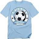 Distressd Soccer Ball Vintage Football Emblem Unisex Adult T-Shirt Collection (L)