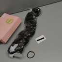 Flufymooz Ponytail Extension, 22 Inch Drawstring Ponytail Hair Extensions for Women Long Curly Wavy Pony Tail Natural Wavy Synthetic Hairpiece for Women Daily Use party (22 Inch Black Brown)