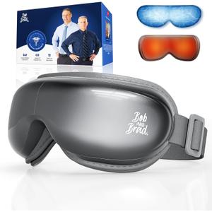 BOB AND BRAD Eye Massager with Heat and Cooling, EyeOasis 3 Eye Mask for Migraine FSA Eligible/HSA Eligible, Heated Face Massager for Dry Eye Strain Eye Relief, Temple Massagers for Stress Relief (Gray)