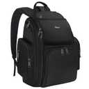Mancro Backpack Diaper Bag, Waterproof Boy Travel Bag for Dad and Men, Large Multi-Function, Many Pockets, Lightweight, Stylish Diaper Backpack, Black