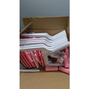 4 Piece Kids Chair Set 3 Levels Adjustable Stackable Kids Chairs Ideal for Playrooms, Schools, Daycares and Homes Washable and Easy to Clean Max Weight 220LB(Pink 4Piece Set)