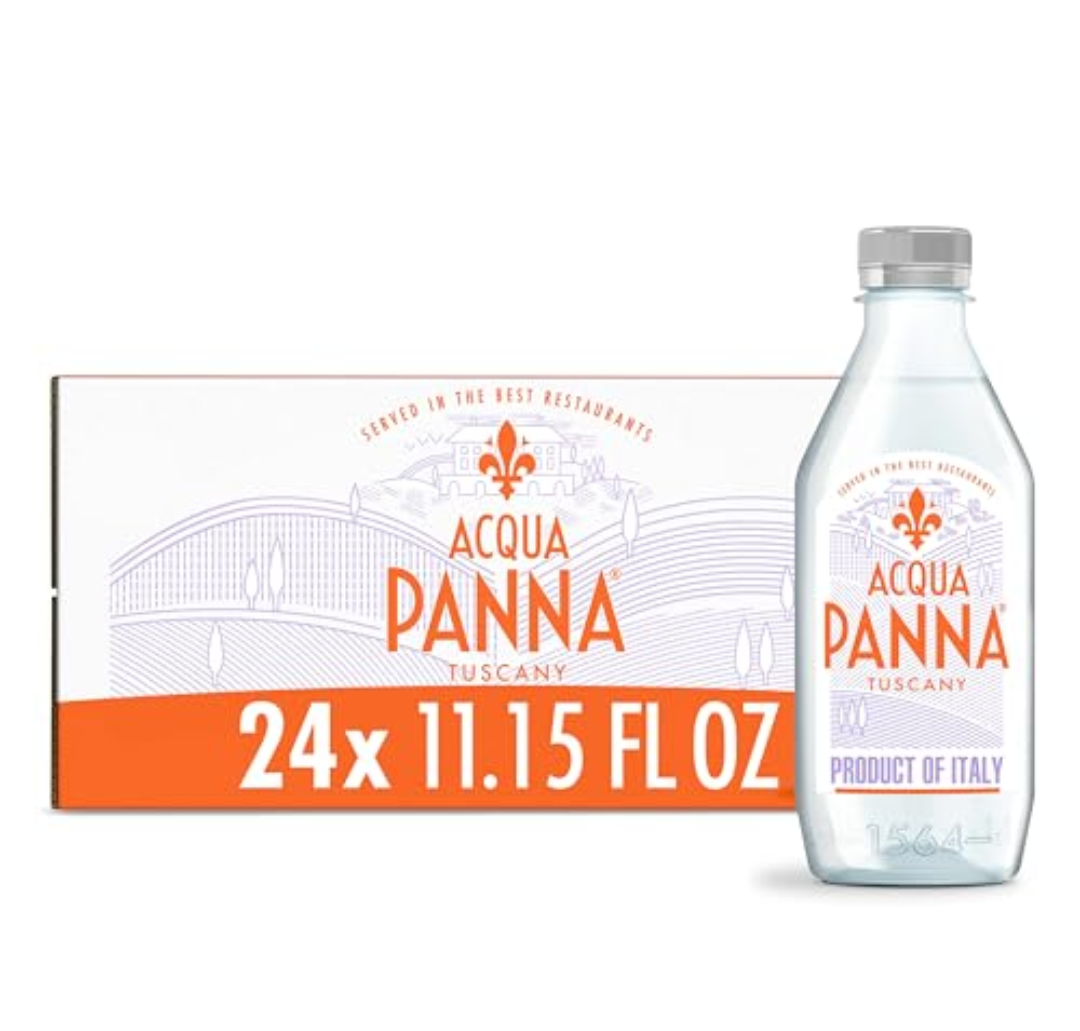 Acqua Panna Natural Spring Water, 11.15 FL OZ Plastic Water Bottles (24 Count) EXP. 01/2026