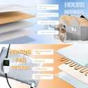 Sturdy Heated Cat House for Winter, Waterproof Insulated Outdoor Cat House with Heating Pad,Weatherproof Warm Feral Cats Shelter for Multiple Cats,Suitable for All Seasons(28"D x 17"W x 18"H) (Large, Gray)