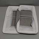 StorageWorks Narrow Storage Bins, Small Basket for Closet and Shelves, Rectangular Fabric Organizer with Handles, Toilet Paper Storage, Gray and White, 2-Pack
