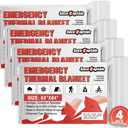 SecuCaptain Survival Emergency Thermal Blankets: Extra Large 84 x63 10 PCS Space Mylar Blanket Kit for Outdoor Cold Winter Camping Hiking Car Bug Out Bag or First Aid (Sliver)