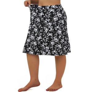 beroy Women Plus Size Skorts Skirts Knee Length Running Skirts for Women with Pockets (Black, XXXL)