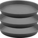 TITE Plant Saucer Heavy Large Planter Durable Thicker Plastic Plant Trays for Indoors and Outdoor,Plant Saucer Drip Trays (Grey, 12 inch)
