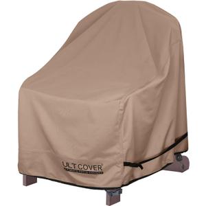 ULTCOVER Waterproof Patio Adirondack Chair Cover for Outdoor Chair Size Upto 28W x 31D x 36H inch (Brown)
