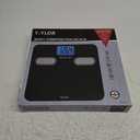 Taylor Men's Body Composition Bathroom Scale for Body Weight - 400 lb Capacity, Blue Backlight Display, 10-User Profiles, Body Composition Analysis, Fits Up to Size 12 Shoe, Black