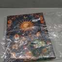 Sun and Moon Celestial Canvas Wall Art Tarot Crescent Moon Wall Decor Pictures Gothic Wildflowers Painting Posters Prints Aesthetic Dark Academia Vibe Artwork For Bedroom Home Decor Framed (12Inx16In Canvas)