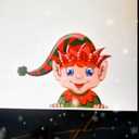 Funny Peeking Sticker - Christmas Santa Claus Reindeer Snowman Car Window Bumper Decal Waterproof Vinyl Sticker and Decal for Vehicle, Truck, Laptop, Wall, Car Decoration (Elf)