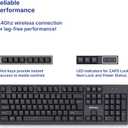Verbatim Slimline Wireless Keyboard 2.4GHz USB Plug-and-Play Numeric Keypad Adjustable Tilt Legs Wireless Full-Size Computer Keyboard Compatible with PC, Laptop -Frustration Free Packaging Black 70738