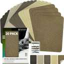 KING MOUNTAIN Iron-on Repair Patch 20 Pcs Pack,3" x4-1/4 100% Cotton Iron-on Repair Patch, 5 Shades of Clothing Repair and Decoration Kit (Five Browns)