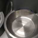 2 Pack Automatic Cat Feeder and Gravity Stainless Steel Water Dispenser, Dog Food Feeder and Waterer Set for Small Medium Puppy Kitten Pets (1 Gallon x 2, Gray)