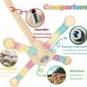 Bird Playground, Natural Bird Perches for Cage, Cages for Parakeets Toys for Small Toys for Conures, Cockatiel, Budgie Accessories, Perch Stand Play Stand