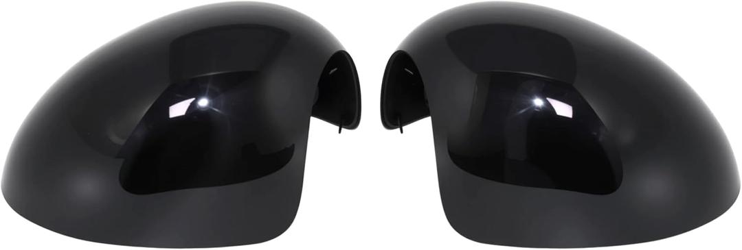 Left Right Side Mirror Caps Rearview Mirror Cover Cap Glossy Black Pair Compatible with Mini R55 R56 R57 R58 R59 R60 R61 2007-2016 Manual Folding Mirrors Only - Replace for 51162754913,51162754914