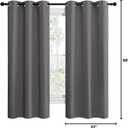NICETOWN Grey Blackout Curtain Panels for Bedroom, Thermal Insulated Grommet Top Blackout Draperies and Drapes for Basement (2 Panels, W42 x L68-inch, Grey)