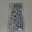 XVX PBT Keycaps - Side Printed Keycaps 60 65 75 100 Percent, Double Shot Shine Through Custom Key caps, Gradient Gray 136 Keys Set, OEM Profile, Minimalist Style for Cherry Gateron MX Switche Keyboard